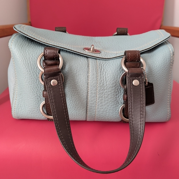Coach Vintage Chelsea Satchel in Light Blue - EUC! - Picture 3 of 10